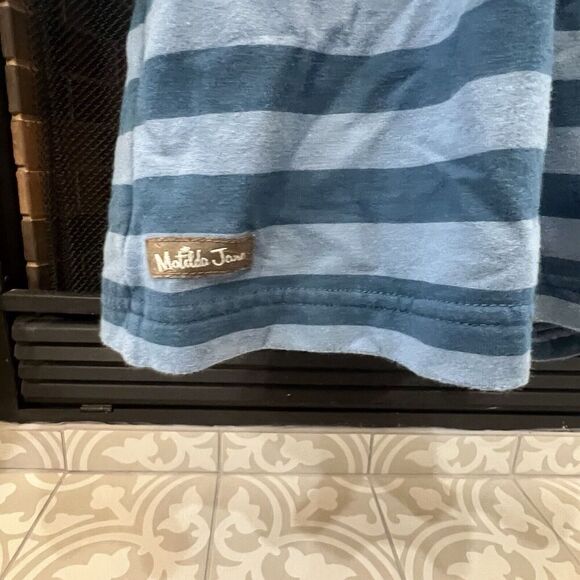 Matilda Jane Women's Size S Jacket Coat Fall Breeze Blue Striped Button Up Front - Picture 9 of 10